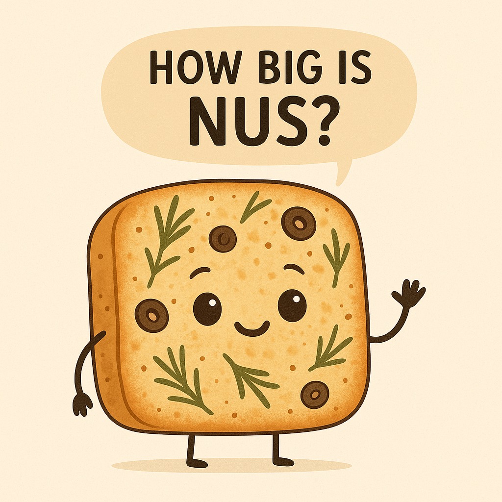 Master Focaccia, Size of&nbsp;NUS?